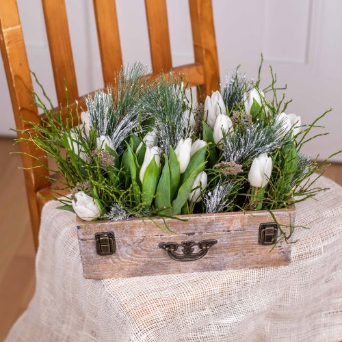 Floristik24 Plantenlade beton antiek houtlook 31x17x10cm