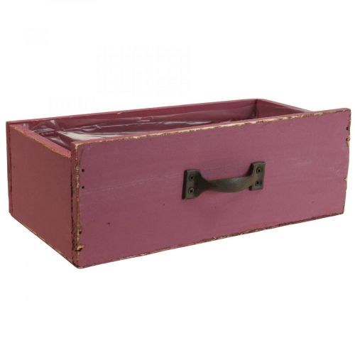 Floristik24 Plantenlade hout deco paars 25×13×9cm