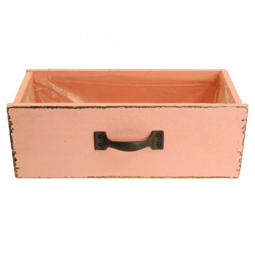 Floristik24 Plantenlade hout deco perzik 25×13×9cm