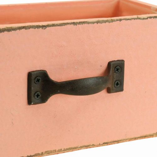 Floristik24 Plantenlade hout deco perzik 25×13×9cm