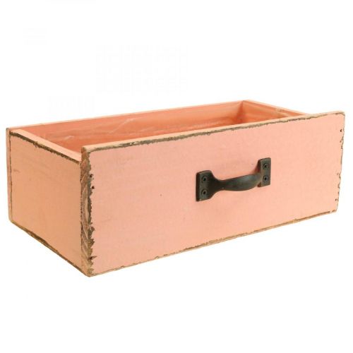 Plantenlade hout deco perzik 25×13×9cm