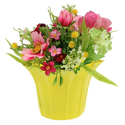 Artikel Plantenbak voor potplanten, kleurrijk assorti. Ø10,5cm 10 stuks