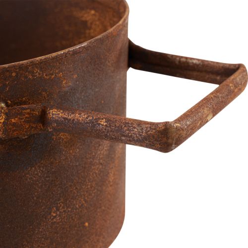 Floristik24 Plantenbak roest metalen plantenpot Ø19,5cm/26cm set van 2