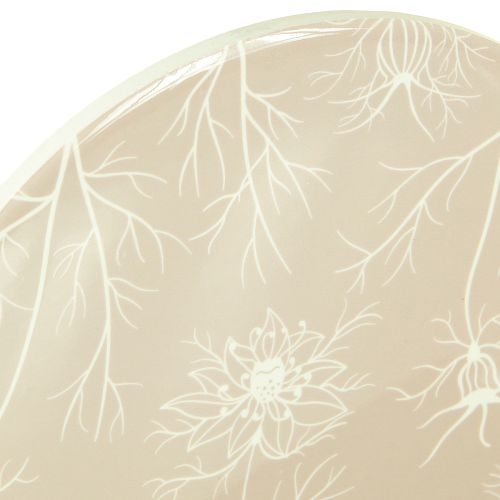 Artikel Onderzetters Tafeldecoratie Bloemen Beige Bruin Ø20cm 3 Stuks