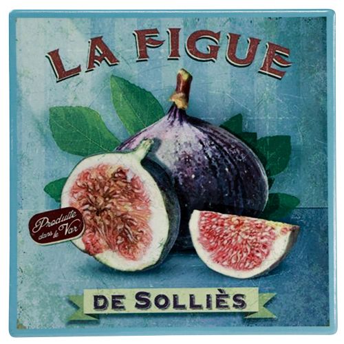 Floristik24 Onderzetters keramiek motief fruit vintage 15x15cm 3st