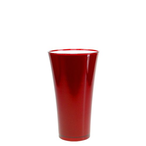 Floristik24 Vaas “Fizzy” Ø13,5cm H20cm rood 1 st
