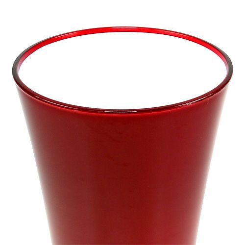 Floristik24 Vaas “Fizzy” Ø13,5cm H20cm rood 1 st