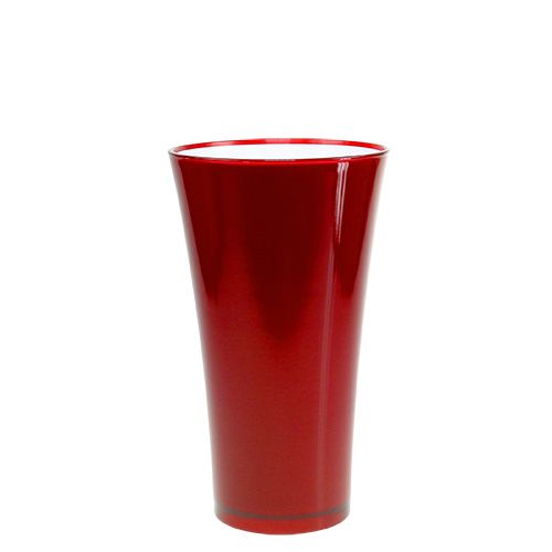 Vaas &quot;Fizzy&quot; Ø16cm H27cm rood, 1st