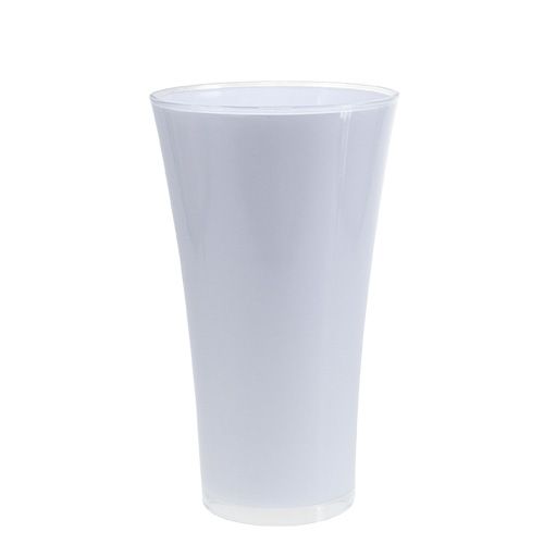 Vaas “Fizzy” Ø20cm H35cm wit 1 st