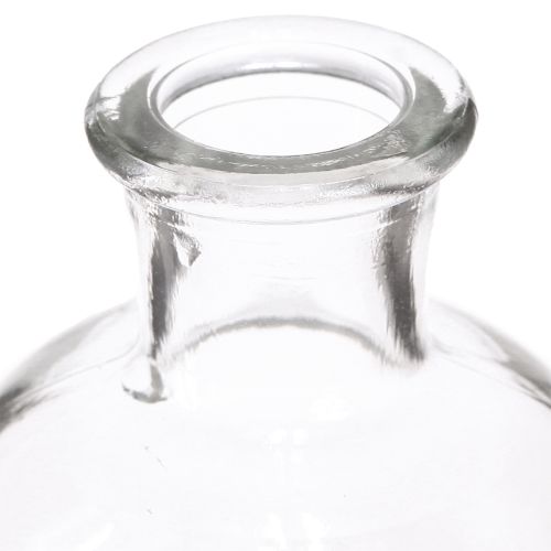 Floristik24 Vaas glazen fles vaas glazen fles helder Ø5,5cm H10cm 6 st