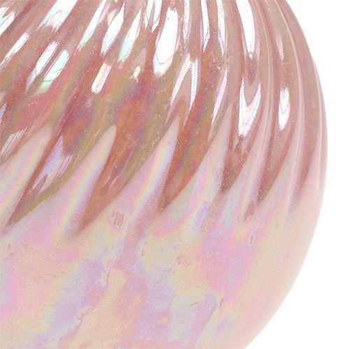 Floristik24 Vaas Ø7.5cm H10cm parelmoer roze 6st