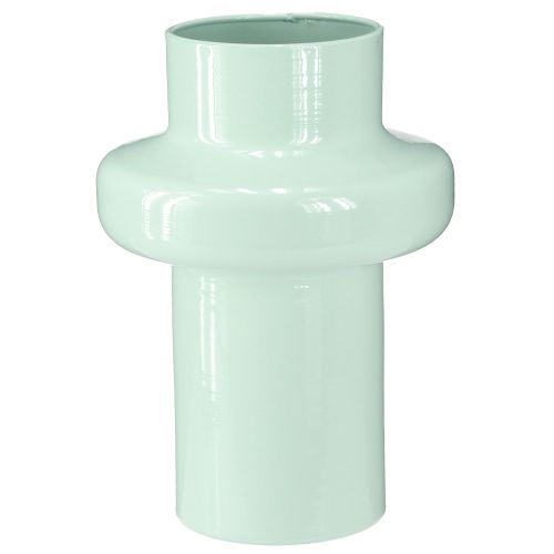 Vaas Metalen Vaas Decoratie Mintgroen Pastel Ø16.5cm H23.5cm