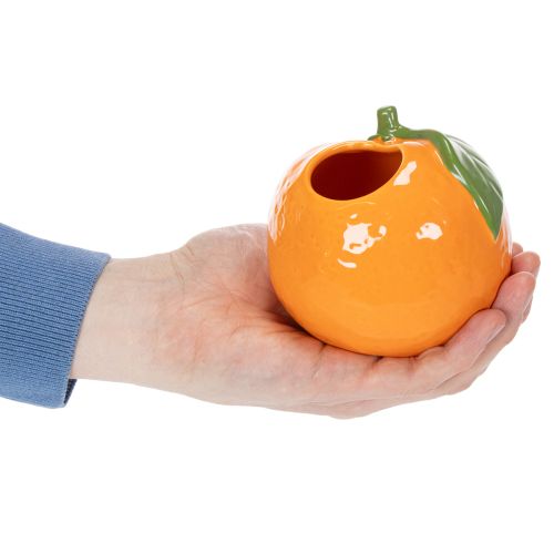 Artikel Citrusvaas, sinaasappel en citroen, als extravagant woonaccessoire, zomerdecoratie, 10 cm, 2 stuks