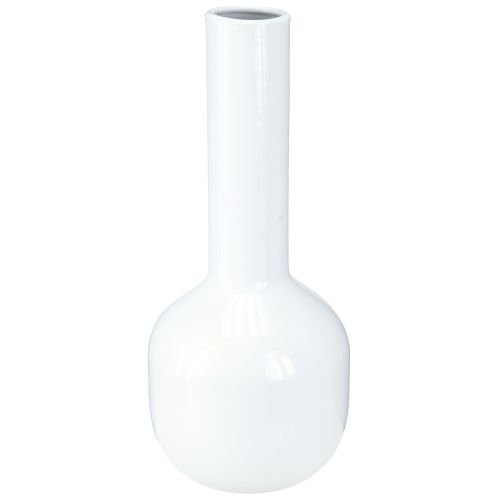 Artikel Moderne decoratieve vaas metalen vaas crème wit Ø10,5cm H25,5cm