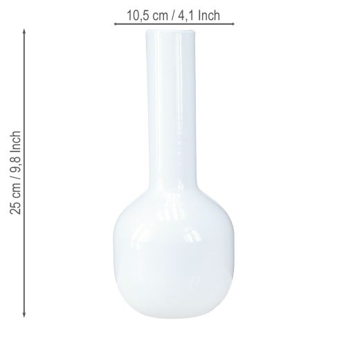 Artikel Moderne decoratieve vaas metalen vaas crème wit Ø10,5cm H25,5cm