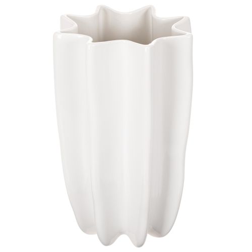 Geribbelde vaas, hoge decoratieve vaas voor droogbloemen, 24 cm