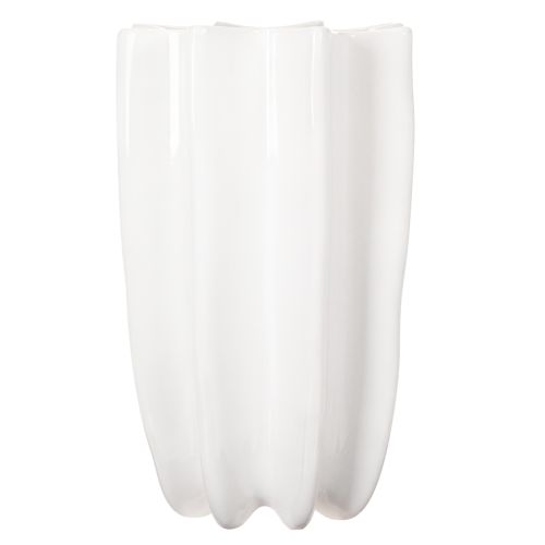 Geribbelde vaas, hoge decoratieve vaas voor droogbloemen, 24 cm | Floristik24.nl