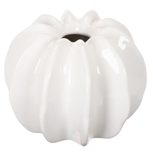 Decoratieve vaas in de vorm van een pompoen, glanzend, herfstdecoratie voor de woonkamer, 19 cm