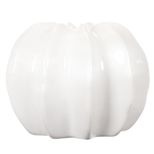 Decoratieve vaas in de vorm van een pompoen, glanzend, herfstdecoratie voor de woonkamer, 19 cm | Floristik24.nl