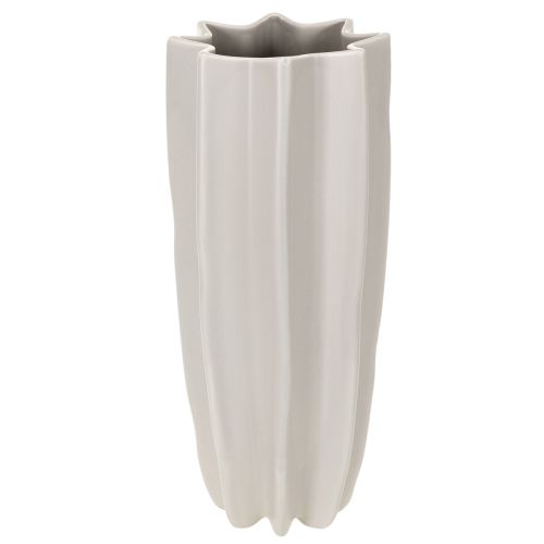 Moderne geribbelde vaas, hoge decoratieve vaas voor droogbloemen, 38 cm kopen | Floristik24.nl