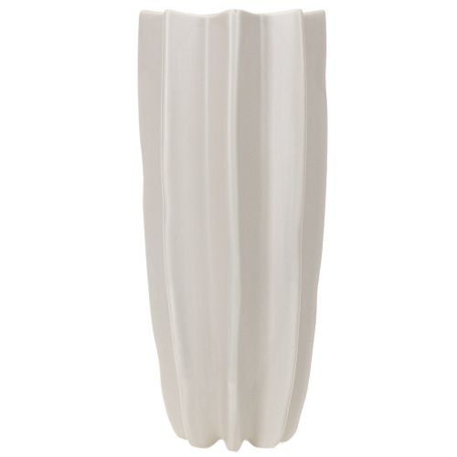 Moderne geribbelde vaas, hoge decoratieve vaas voor droogbloemen, 38 cm | Floristik24.nl