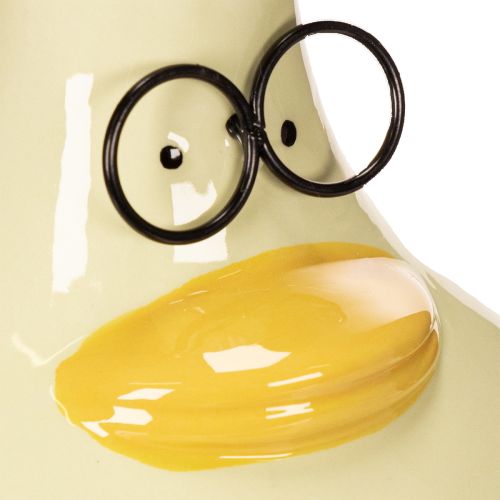 Artikel Vaas met eendjesfiguurtje, keramiek, vrolijk ontwerp, ideaal voor moderne interieurs, 15 cm, 2 stuks