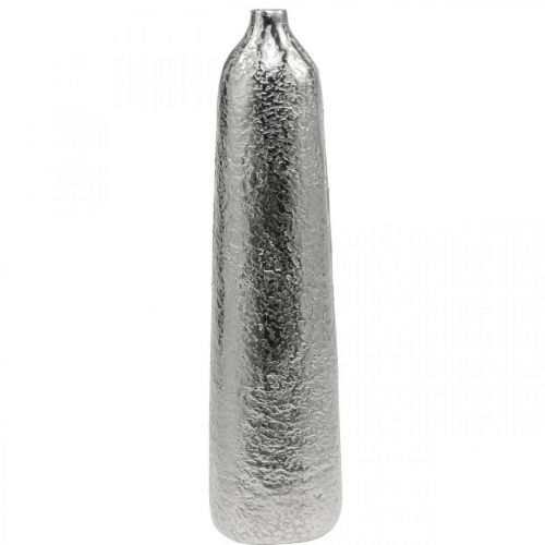 Artikel Decoratieve vaas metaal gehamerd bloemenvaas zilver Ø9,5cm H41cm