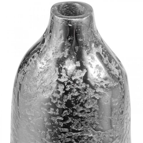 Artikel Decoratieve vaas metaal gehamerd bloemenvaas zilver Ø9,5cm H41cm