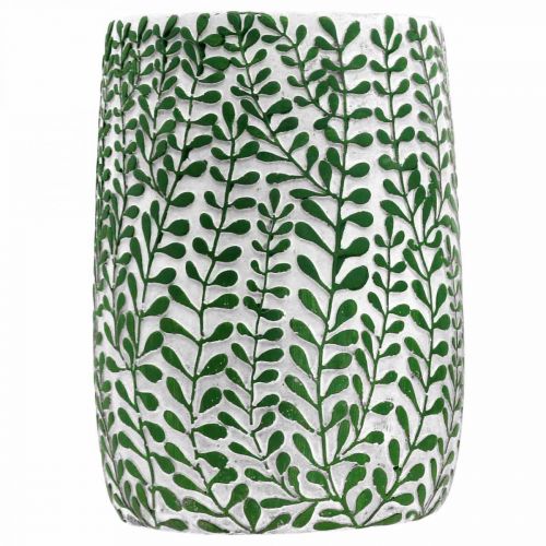 Floristik24 Bloemendecoratievaas, keramisch vat, tafeldecoratie, betonlook Ø15.5cm H21cm