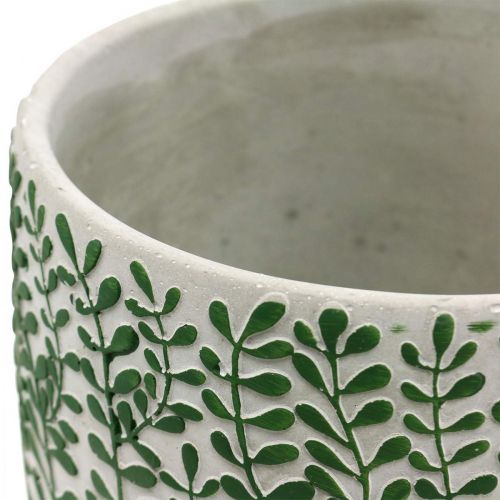 Floristik24 Plantenbak met ranken, keramiek plantenbak, plantenbak, betonlook Ø20.5cm H17.5cm