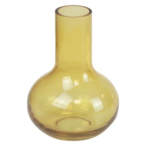 Floristik24 Vaas gele glazen vaas bolvormige bloemenvaas glas Ø10,5cm H15cm