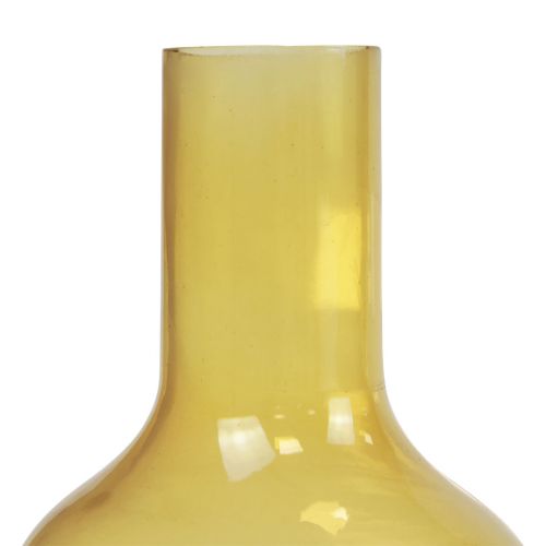 Artikel Vaas gele glazen vaas bolvormige bloemenvaas glas Ø10,5cm H15cm
