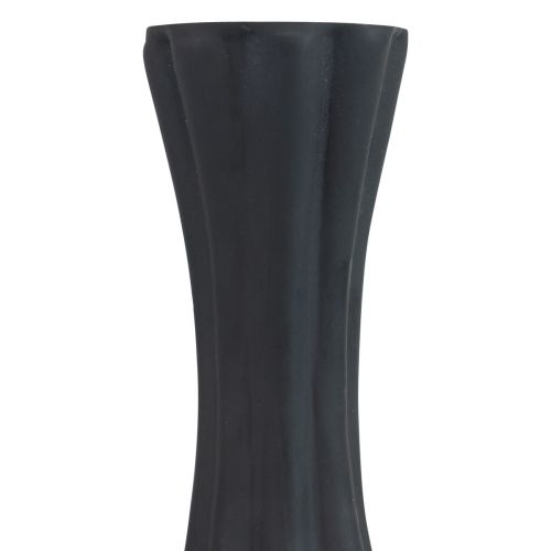 Artikel Vaas zwart glazen vaas groeven bloemenvaas glas Ø6cm H18cm