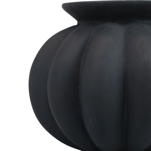 Artikel Vaas zwart glazen vaas bolvormige decoratieve vaas glas Ø11cm H9cm