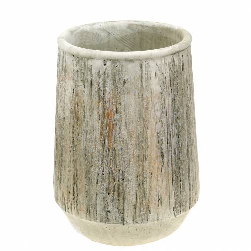 Floristik24 Planter vaas beton hout design Ø15cm