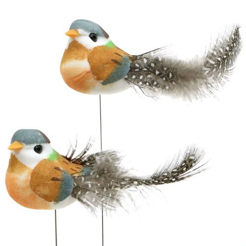Floristik24 Mini vogels op draad 8cm 12st