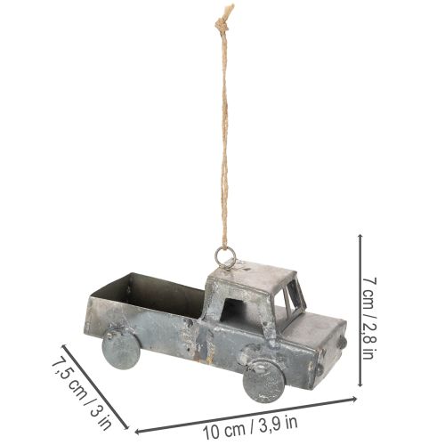 Artikel Vintage decoratieve metalen auto's om op te hangen, diverse maten, 9-10 cm, 4 stuks