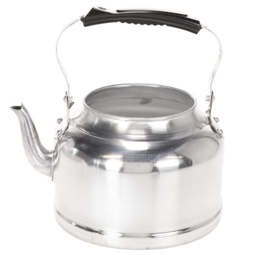 Vintage decoratieve theepot/plantenbak, metaal met zinklook, Ø19cm H15cm | Floristik24.nl