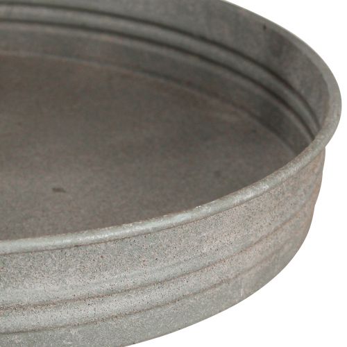 Artikel Vintage etagère metaalgrijs 3-laags Ø30,5cm H78cm