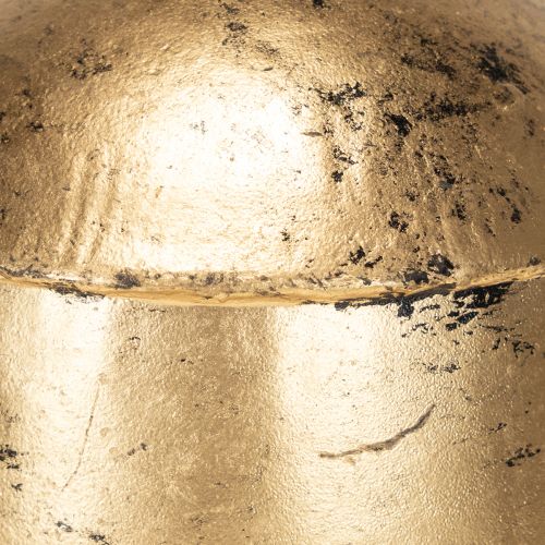 Floristik24 Vintage bel goud met zwart fluwelen lint H15cm