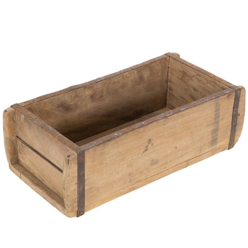 Vintage houten plantenbak in baksteenvorm, 30 cm kopen | Floristik24.nl