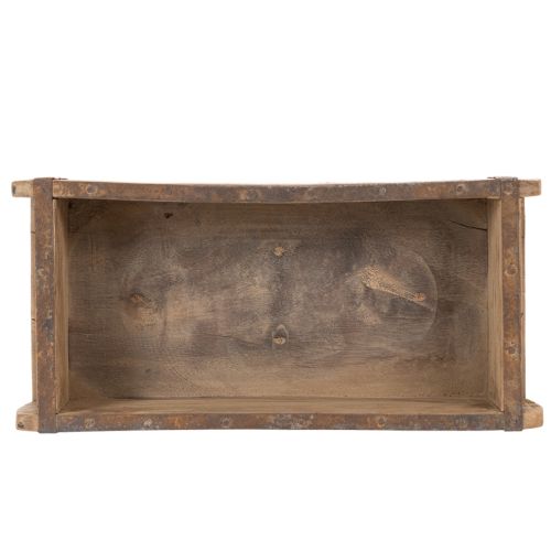 Vintage houten plantenbak in baksteenvorm, 30 cm | Floristik24.nl