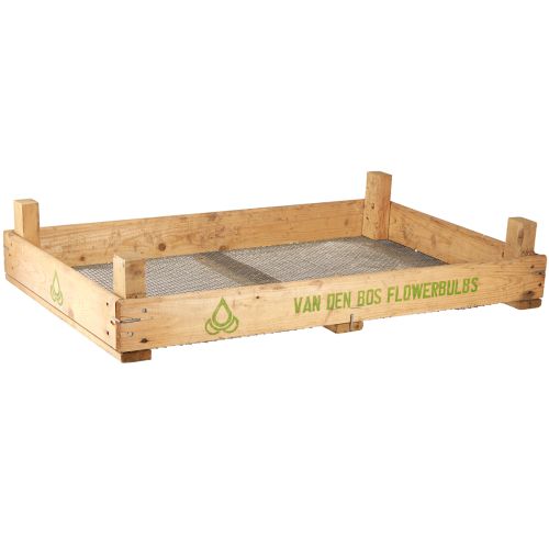 Floristik24 Vintage houten doos met gaas, landelijke stijl, 75×50×14cm