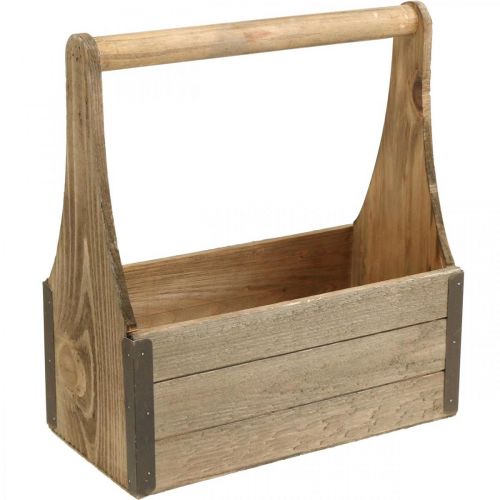 Floristik24 Vintage houten kist voor opplant gereedschapskist plantenbak 28×14×31cm