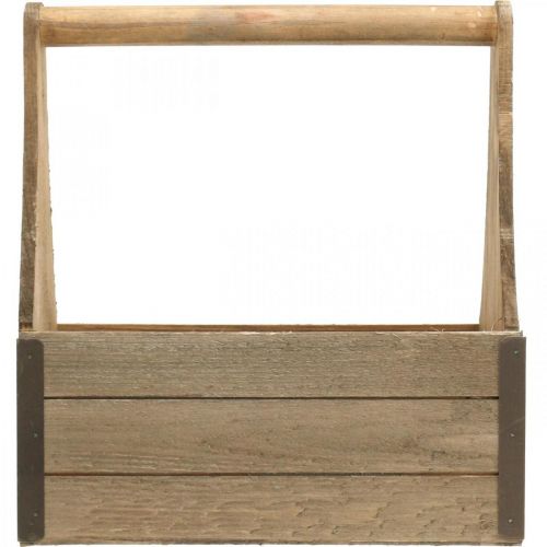 Floristik24 Vintage houten kist voor opplant gereedschapskist plantenbak 28×14×31cm