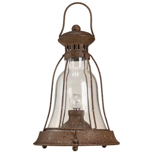 Floristik24 Vintage LED lamp metalen decoratieve roestlantaarn met timer H30cm