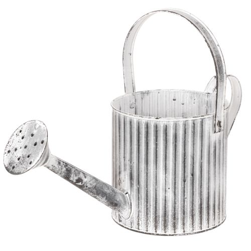 Vintage plantenpot Ø17cm, decoratieve gieter, metalen plantenpot in shabby chic stijl kopen | Floristik24.nl