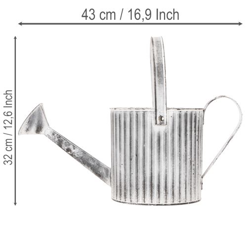 Vintage plantenpot Ø17cm, decoratieve gieter, metalen plantenpot in shabby chic stijl | Floristik24.nl