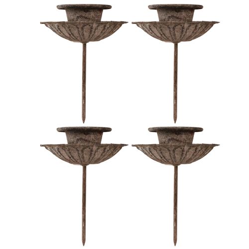 Artikel Vintage puntkaarshouder om in te steken Ø8,5cm H11,5cm 4st