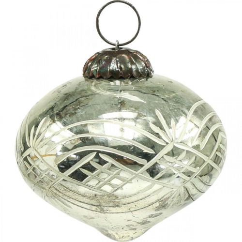 Artikel Vintage kerstversiering glas H7,5/8,5/9,5cm 3 stuks